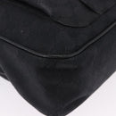 GUCCI GG Canvas Shoulder Bag Black Silver 131211 Auth 193541-9