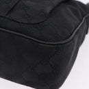 GUCCI GG Canvas Shoulder Bag Black Silver 131211 Auth 193541-14