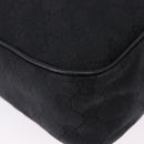 GUCCI GG Canvas Shoulder Bag Black Silver 131211 Auth 193541-15
