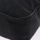 GUCCI GG Canvas Shoulder Bag Black Silver 131211 Auth 193541-16