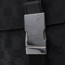 GUCCI GG Canvas Shoulder Bag Black Silver 131211 Auth 193541-17