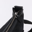 GUCCI GG Canvas Shoulder Bag Black Silver 131211 Auth 193541-10