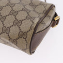 GUCCI GG Supreme Web Sherry Line Bag PVC Beige Gold 89 02 018 Auth 193543-17