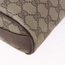 GUCCI GG Supreme Web Sherry Line Bag PVC Beige Gold 89 02 018 Auth 193543-18