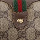 GUCCI GG Supreme Web Sherry Line Bag PVC Beige Gold 89 02 018 Auth 193543-20