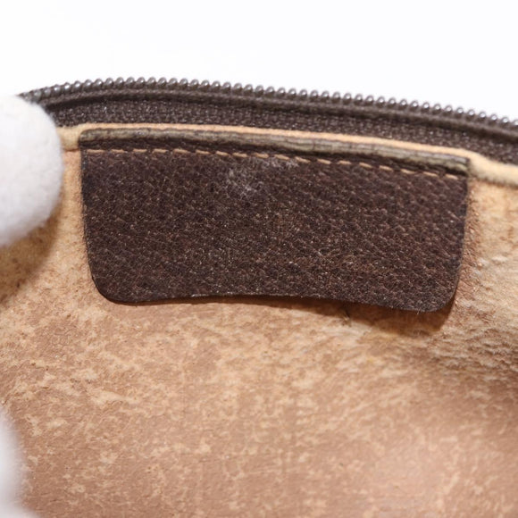 GUCCI GG Supreme Web Sherry Line Bag PVC Beige Gold 89 02 018 Auth 193543