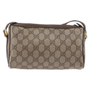 GUCCI GG Supreme Web Sherry Line Bag PVC Beige Gold 89 02 018 Auth 193543-2