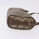 GUCCI GG Supreme Web Sherry Line Bag PVC Beige Gold 89 02 018 Auth 193543-3