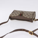 GUCCI GG Supreme Web Sherry Line Bag PVC Beige Gold 89 02 018 Auth 193543-7