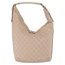GUCCI GG Canvas Shoulder Bag Beige Gold 73885 Auth 193546A-2