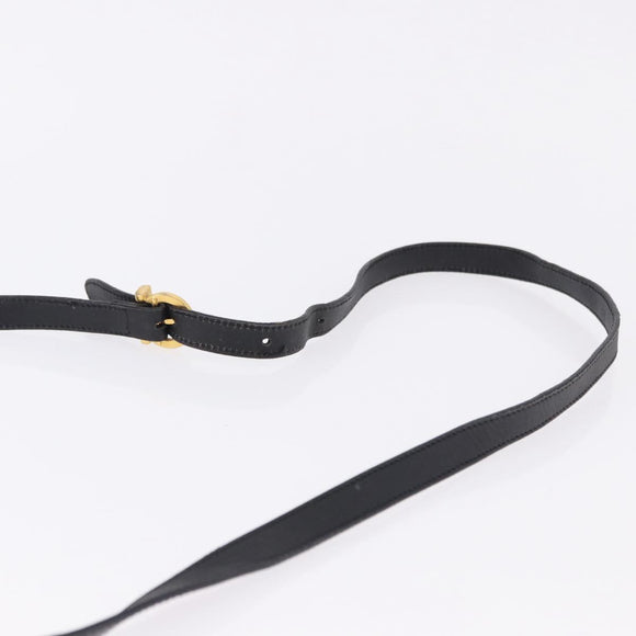 Salvatore Ferragamo Vala Hand Bag Canvas 2way Black Gold Auth 193549
