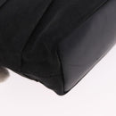 Salvatore Ferragamo Vala Hand Bag Canvas 2way Black Gold Auth 193549-15