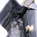 Salvatore Ferragamo Vala Hand Bag Canvas 2way Black Gold Auth 193549-19