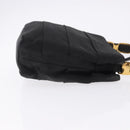 Salvatore Ferragamo Vala Hand Bag Canvas 2way Black Gold Auth 193549-3