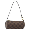LOUIS VUITTON Damier Ebene Papillon Pouch LV Auth 193550V-1