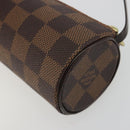 LOUIS VUITTON Damier Ebene Papillon Pouch LV Auth 193550V-15