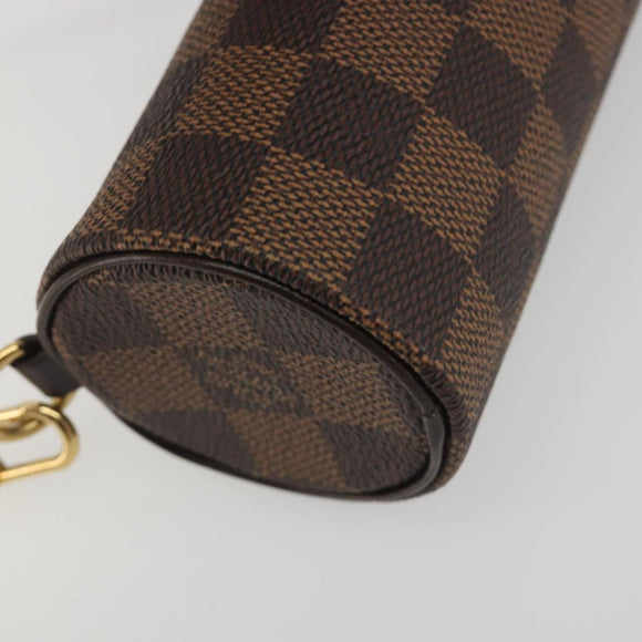 LOUIS VUITTON Damier Ebene Papillon Pouch LV Auth 193550V
