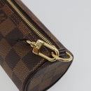 LOUIS VUITTON Damier Ebene Papillon Pouch LV Auth 193550V-11