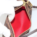 LOUIS VUITTON Damier Ebene Papillon Pouch LV Auth 193550V-12