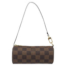 LOUIS VUITTON Damier Ebene Papillon Pouch LV Auth 193550V-13