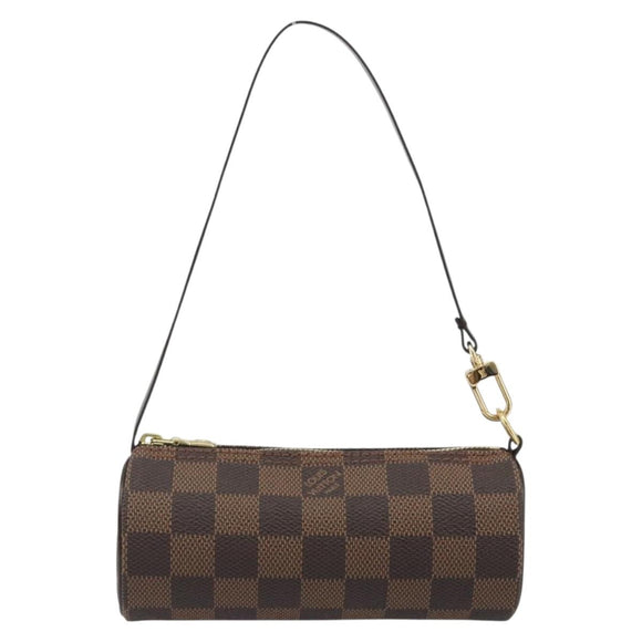 LOUIS VUITTON Damier Ebene Papillon Pouch LV Auth 193550V
