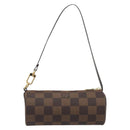LOUIS VUITTON Damier Ebene Papillon Pouch LV Auth 193550V-2