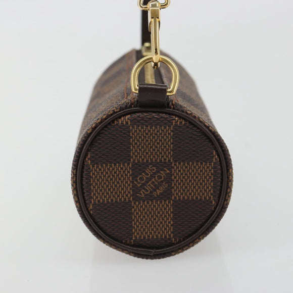 LOUIS VUITTON Damier Ebene Papillon Pouch LV Auth 193550V