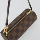 LOUIS VUITTON Damier Ebene Papillon Pouch LV Auth 193550V-6