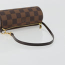 LOUIS VUITTON Damier Ebene Papillon Pouch LV Auth 193550V-7
