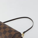 LOUIS VUITTON Damier Ebene Papillon Pouch LV Auth 193550V-8