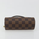 LOUIS VUITTON Damier Ebene Papillon Pouch LV Auth 193550V-5