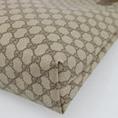 GUCCI GG Supreme Web Sherry Line Tote Bag PVC Beige 39 02 003 Auth 193552A-12
