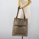 GUCCI GG Supreme Web Sherry Line Tote Bag PVC Beige 39 02 003 Auth 193552A-20