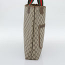 GUCCI GG Supreme Web Sherry Line Tote Bag PVC Beige 39 02 003 Auth 193552A-4