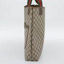 GUCCI GG Supreme Web Sherry Line Tote Bag PVC Beige 39 02 003 Auth 193552A-5