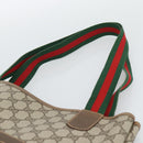 GUCCI GG Supreme Web Sherry Line Tote Bag PVC Beige 39 02 003 Auth 193552A-8