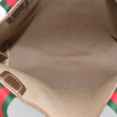 GUCCI GG Supreme Web Sherry Line Bag PVC Beige Gold 002 123 6487 Auth 193553A-10