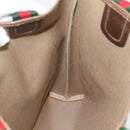 GUCCI GG Supreme Web Sherry Line Bag PVC Beige Gold 002 123 6487 Auth 193553A-20