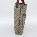 GUCCI GG Supreme Web Sherry Line Bag PVC Beige Gold 002 123 6487 Auth 193553A-3