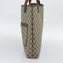 GUCCI GG Supreme Web Sherry Line Bag PVC Beige Gold 002 123 6487 Auth 193553A-4