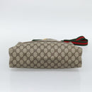 GUCCI GG Supreme Web Sherry Line Bag PVC Beige Gold 002 123 6487 Auth 193553A-5