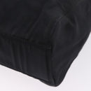 PRADA Chain Shoulder Tote Bag Nylon Black Gold Auth 193554-11