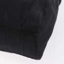 PRADA Chain Shoulder Tote Bag Nylon Black Gold Auth 193554-13