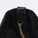 PRADA Chain Shoulder Tote Bag Nylon Black Gold Auth 193554-14