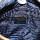 PRADA Chain Shoulder Tote Bag Nylon Black Gold Auth 193554-16
