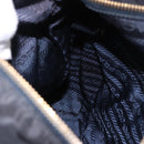 PRADA Chain Shoulder Tote Bag Nylon Black Gold Auth 193554-19
