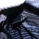 PRADA Chain Shoulder Tote Bag Nylon Black Gold Auth 193554-20