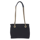 PRADA Chain Shoulder Tote Bag Nylon Black Gold Auth 193554-3
