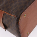 CELINE Macadam Canvas Hand Bag PVC Leather Brown Gold Auth 193555-16