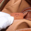 CELINE Macadam Canvas Hand Bag PVC Leather Brown Gold Auth 193555-12